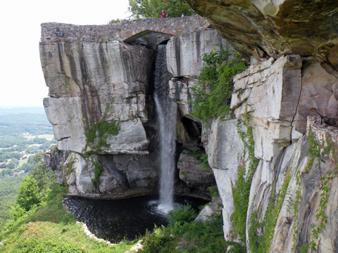 The biggest waterfall at Rock City on Lookout Mountain, Georgia, 